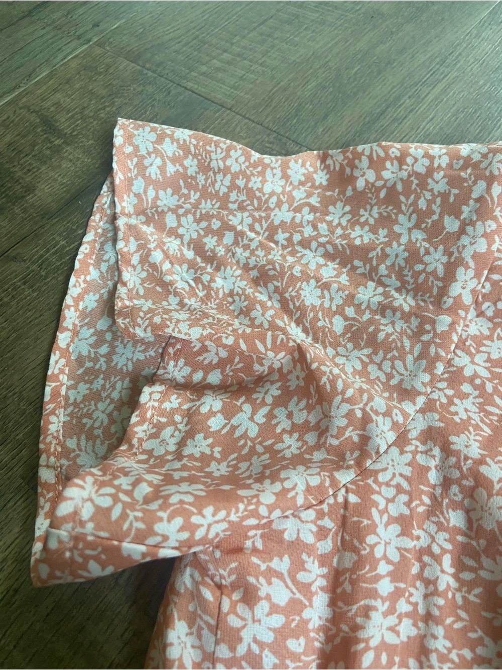 PrettyGarden S Floral Tiered Draw String Waist Soft Orange Dress Vaca spring - Picture 10 of 11